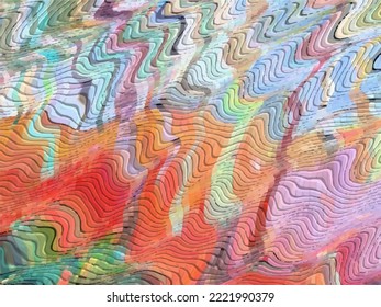 Abstract painting colorful irregular liquid from paint eps.10