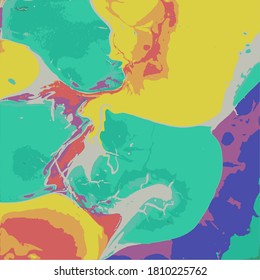 
Abstract painting created manually by combining more than three colors. This painting can be made for design background or design textiles.