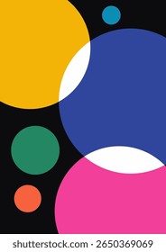 Abstract Painting with Geometric Shapes. Minimalistic Graphics. Vector EPS 10
