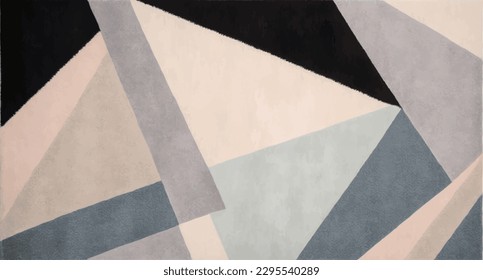 Pintura abstracta, ilustración vectorial geométrica, minimalismo creativo, ilustración a mano, arte mural de arte fino natural para decoración e impresión en casa. Ilustración vectorial.