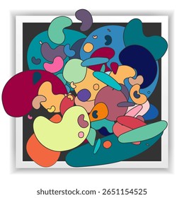 abstract painting. with irregular shapes. colorful background with irregular shapes, abstract, painting, ink painting, brush strokes, spray paint. bright and beautiful decoration.
