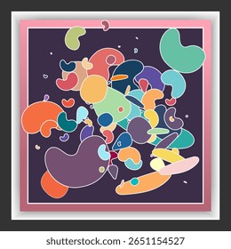 abstract painting. with irregular shapes. colorful background with irregular shapes, abstract, painting, ink painting, brush strokes, spray paint. bright and beautiful decoration.
