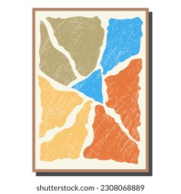 Abstract painting in retro style. Illustration for prints, interiors, posters, posters and creative design