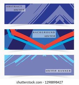 Abstract painting, strokes and doodles banner set. Website header with place for your text, social media advertisement. Hand drawn texture creative abstract design, sale brochure templates. Modern art