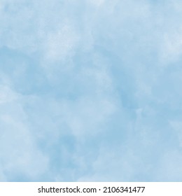 Abstract Painting Style Vector Layout. Light Blue Paint Stains and Scribbles on a White Background. Pastel Color Irregular Bush Smudges Print. Abstract Sky.