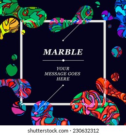 Abstract painting template. Handmade texture marble technique, vector illustration.