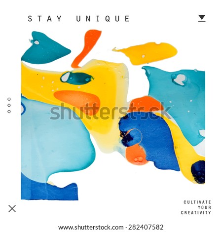 Abstract painting template. Handmade texture 