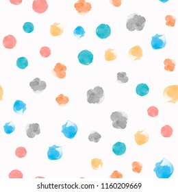 Abstract painting universal freehand watercolor seamless pattern. Graphic design for background, card, banner, poster, cover, invitation, placard, header or brochure. Hand drawn vector texture