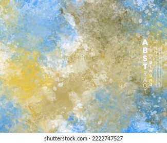Abstract painting using watercolors. Design for your date, postcard, banner, logo.
