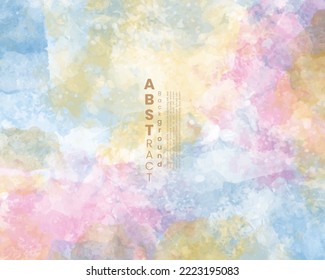 Abstract painting using watercolors. Design for your date, postcard, banner, logo.