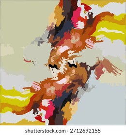 Abstract painting. vector handmade image. Modern artistic pattern. Creative artwork. Colorful texture. Contemporary art. Artistic 