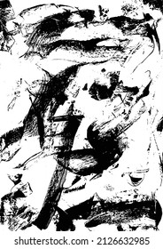 Abstract painting vector texture isolated on a white background. 