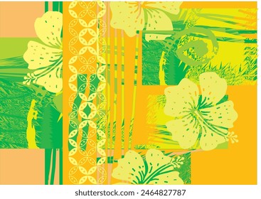 Abstract painting, wall art, vector design illustration. creative graphic design with textured shapes. minimalist abstract geometric face. EPS 10