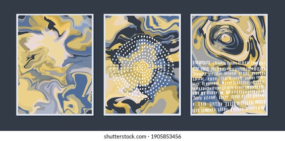 Abstract paintings with the effect of fluid art. Multi-color abstract background. Colorful pattern. Creative graphic design of poster, brochure, flyer and postcard. Unique wallpapers. Background for w