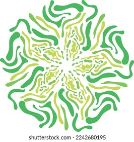 Abstract paintings in the form of flowers are suitable for printing on clothes, posters, pamphlets, and others