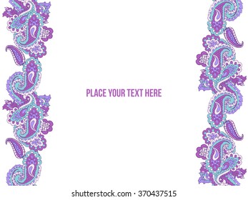 Abstract paisley border