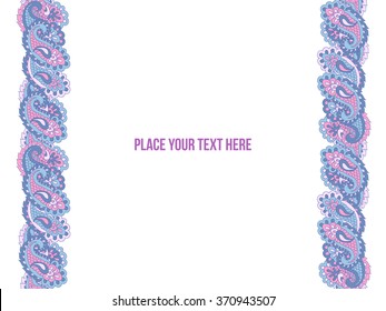 Abstract paisley border