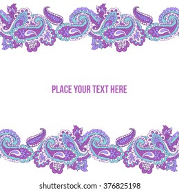 Abstract paisley border