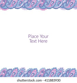 Abstract paisley border