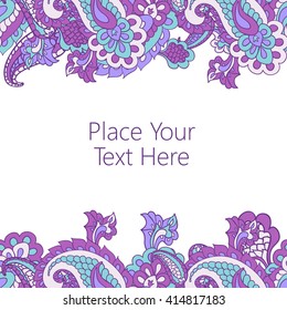Abstract paisley border