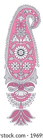 Abstract paisley pattern on white