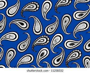 abstract paisley retro leaf background