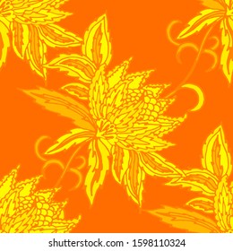 Abstract paisley seamless pattern in beautiful style. Abstract vector indian batik background. Textile print design. Fabric texture print. Classic ornamental paisley for any purposes