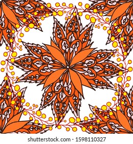 Abstract paisley seamless pattern in beautiful style. Abstract vector indian batik background. Textile print design. Fabric texture print. Classic ornamental paisley for any purposes