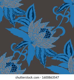 Abstract paisley seamless pattern in beautiful style. Abstract vector indian batik background. Textile print design. Fabric texture print. Classic ornamental paisley for any purposes
