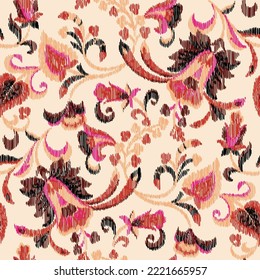 abstract paisley seamless pattern on background