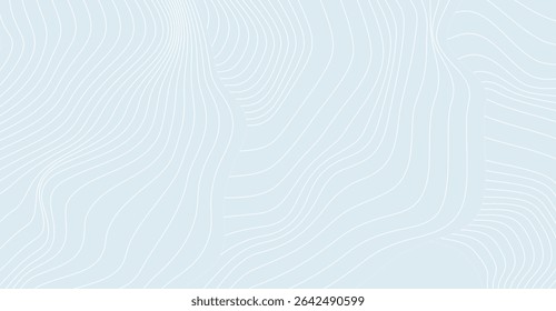 Abstract Pale Blue Background with Flowing White Lines for Modern Design or Digital Wallpaper, Providing Gentle, Elegant Waves and Textured Surface for Creative Projects