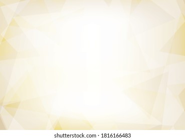 Abstract pale faded background textured by translucent triangles. Minimal vector graphic pattern