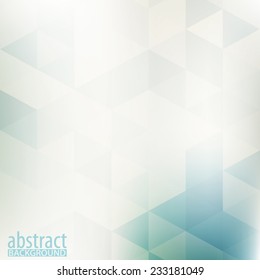 Abstract pale geometric pattern with triangles. Vector