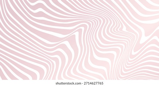 Abstract pale pink background with flowing white wavy lines creating a sense of fluid motion and organic shapes, ideal for decorative use in modern design projects