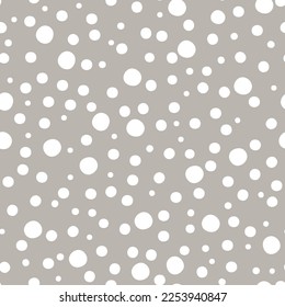 Abstrakte, blassfarbige Polodots mit nahtlosem Vektormuster. Adorable und süße geometrische Gestaltung in neutralen und süßen Farben.