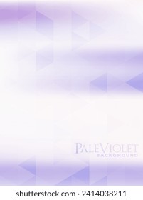 Abstract pale violet minimal background with translucent triangles. Vertical vector graphic pattern