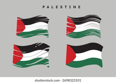 Bandera Abstractas de Palestina en oleadas