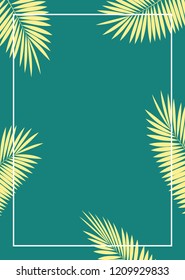 Abstract Palm Leaf Background Vector Illustration Stock Vector (Royalty