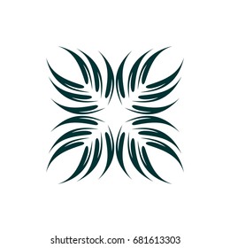 Abstract Palm Leaf Logo Template Illustration Design. Vector EPS 10.