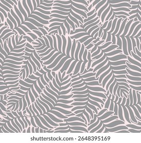 Abstract palm leaf seamless floral background. Jungle geometric palm leaves seamless pattern.