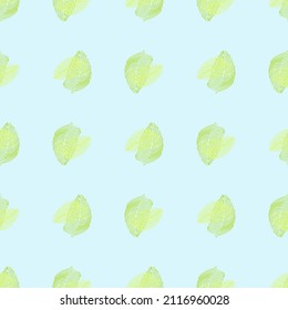 Abstract palm leaf seamless pattern with hand drawn foliage print. Simple Jungle background. Vector illustration for seasonal textile prints, fabric, banners, backdrops and wallpapers.