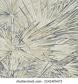 Abstract palm leaf texture background. Seamless vintage leaf texture pattern.
