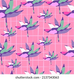 Abstract palm leaves tropical seamless pattern. Creative leaf endless wallpaper. Exotic hawaiian jungle backdrop. Rainforest background. Design for fabric , textile print, wrapping, cover