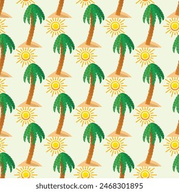 Abstract Palm Stencils Seamless Vector Pattern Design