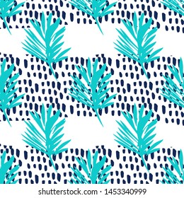 Abstract  Palm Texture  ,Seamless Pattern Print. Illustration for Surface , Invitation , Notebook, Banner , Wrap Paper ,Textiles, Cover, Magazine ,Postcard Background
