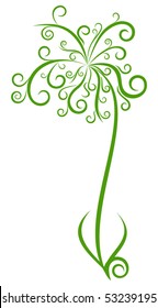 Abstract palm tree. Vector illustration