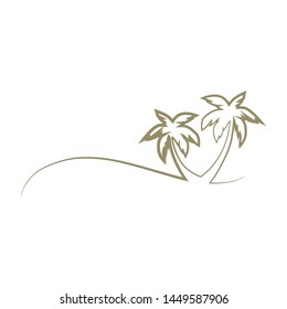abstract palm trees, vector illustration
