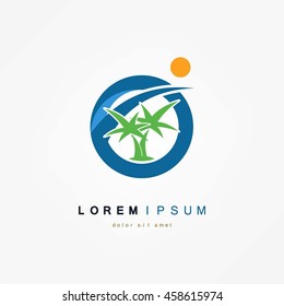 Abstract palm. Vector illustration