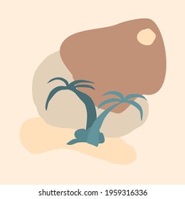 Abstract palm vector illustration for prints, posters, cards, etc