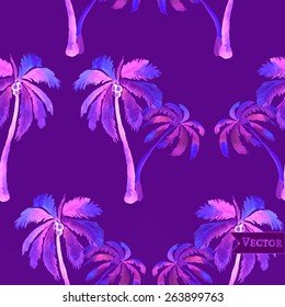 Abstract palm vector seamless pattern.